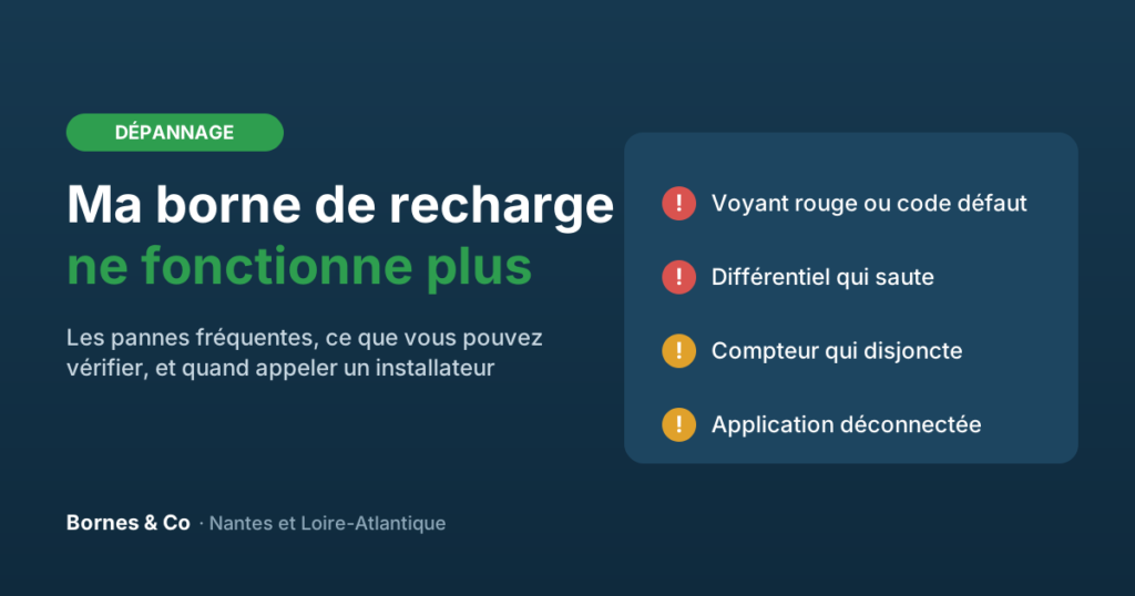 Borne de recharge en panne : les symptômes fréquents et quoi faire